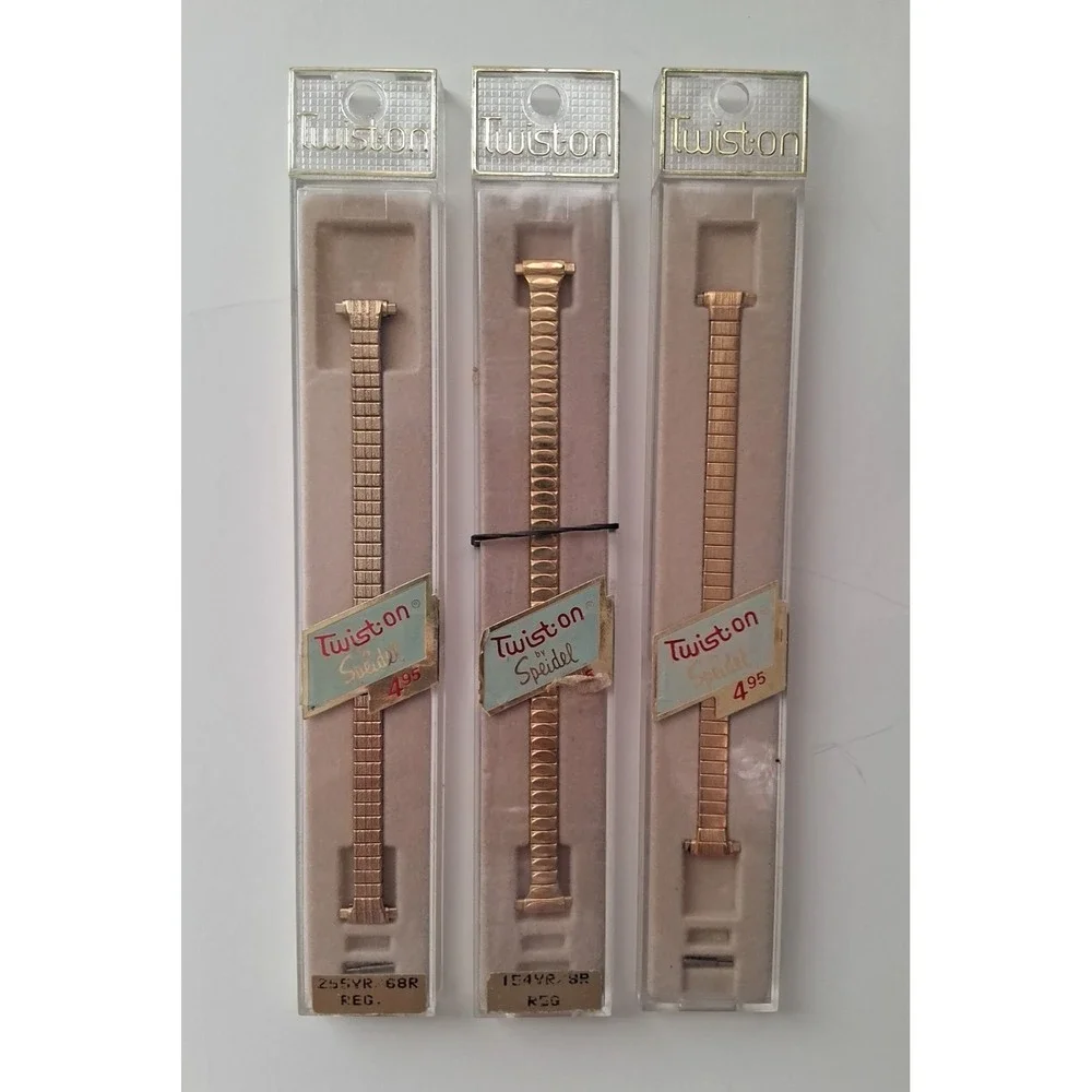 NOS VTG SPEIDEL Lot of 3 Ladies Goldtone Watchbands RARE HTF Originals 3 styles